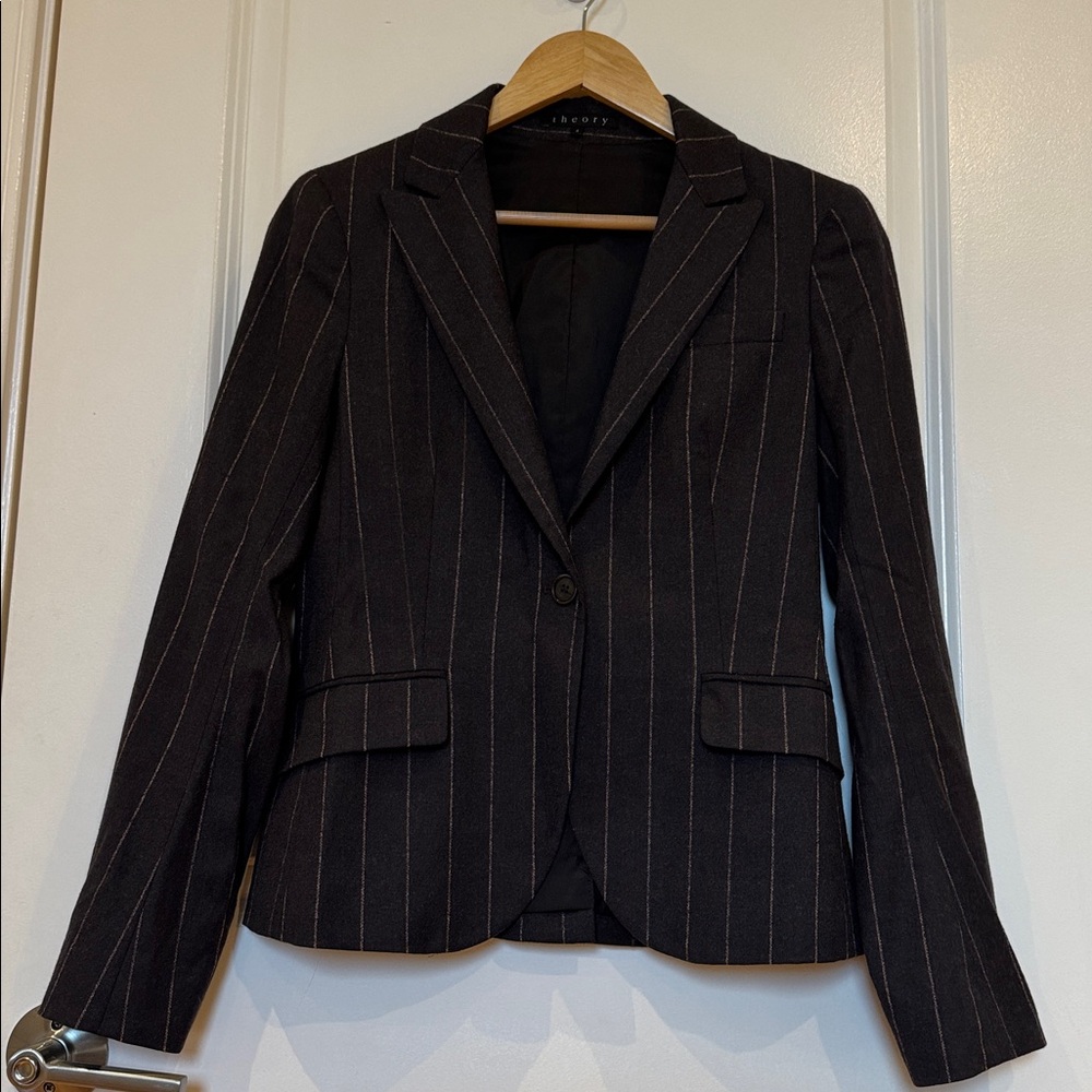 Theory Charcoal striped Women's Blazer
